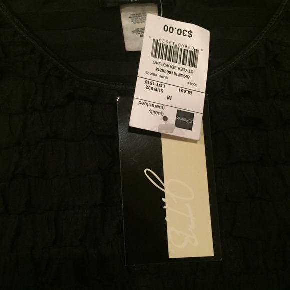 J.T.B black ruffle tank top. New with tags size M - Picture 4 of 7